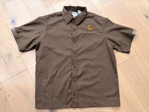 WearGuard UPS Adult Large Brown Short Sleeve Button Up Uniform Work Shirt